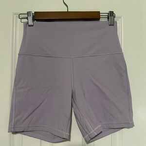 Lululemon 6” inseam shorts in lilac